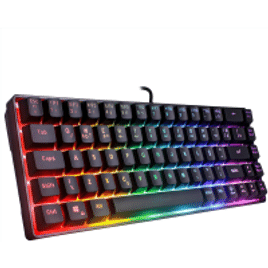 Teclado Gamer Semi-Mecânico LED RGB Rainbow Chroma Tkl USB Ant-Ghostig