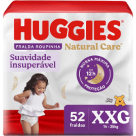 Fralda Huggies Natural Care XXG - 52 Unidades