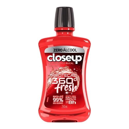 Antisséptico Bucal Close Up Red Hot Proteção 360 Graus Fresh - 250ml