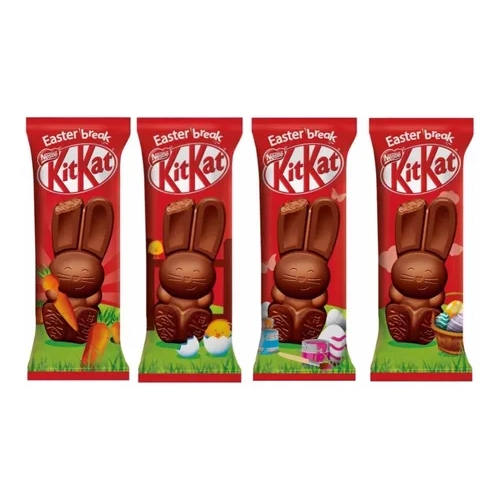 4 Unidades Coelho de Chocolate Kitkat 29g - Nestlé