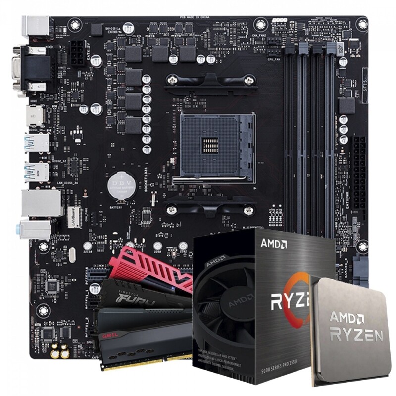 Kit Upgrade Processador Ryzen 5-5500 + Placa Mãe Biostar B450MHP + Memória RAM 16GB DDR4 - Upgrade1232
