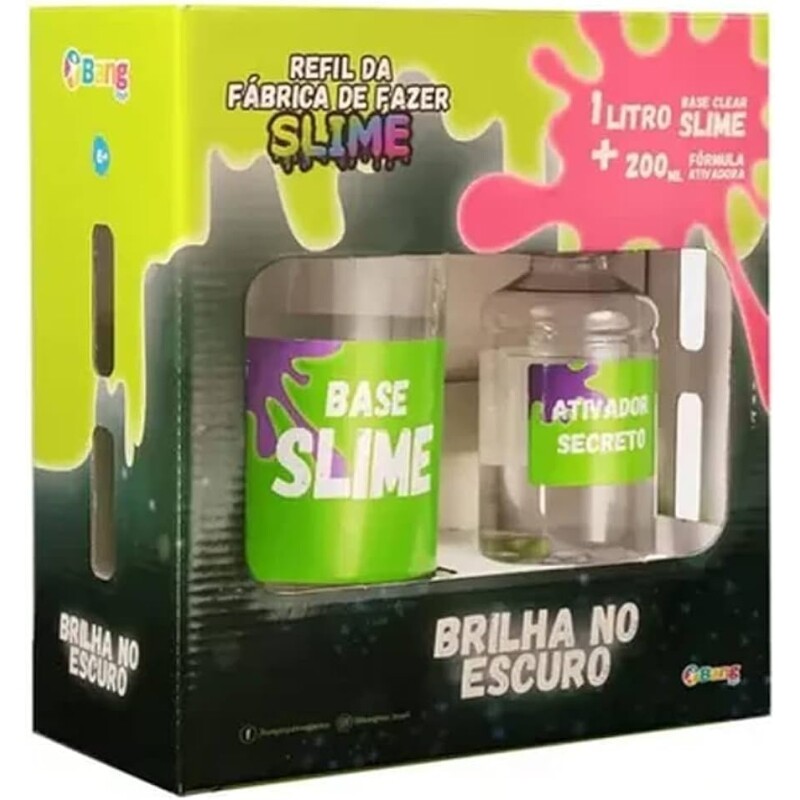 Base e Ativador Slime 1 litro Fábrica de Slime Bang Toys