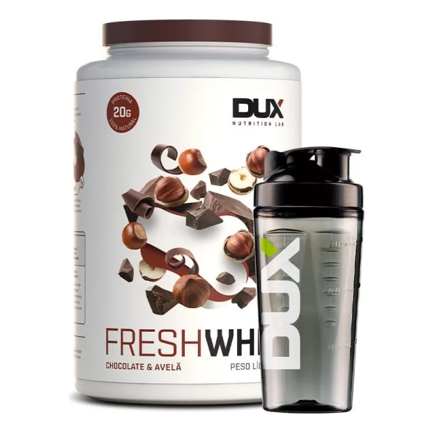 Combo Whey Protein Freshwhey Dux 900g + Coqueteleira Dux Nutrition