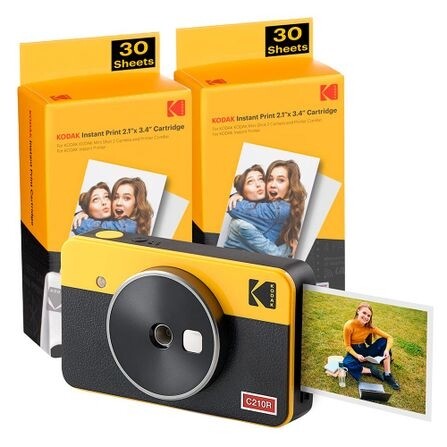 Câmera e Impressora Instantânea Mini Shot 2 Retrô Kodak Amarela - PM00S116A5