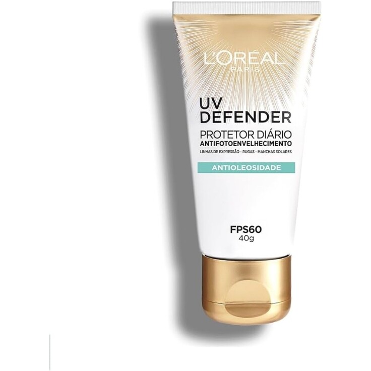 Protetor Solar Facial L'Oréal Paris Uv Defender Antioleosidade Fps60 40G