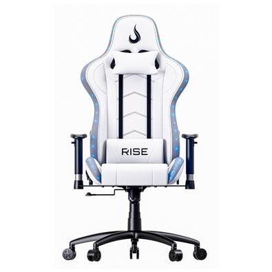 Cadeira Gamer Rise Mode Z6 Ângulo Ajustável Braço 2D RGB Branco - RM-CG-06-BW-RGB