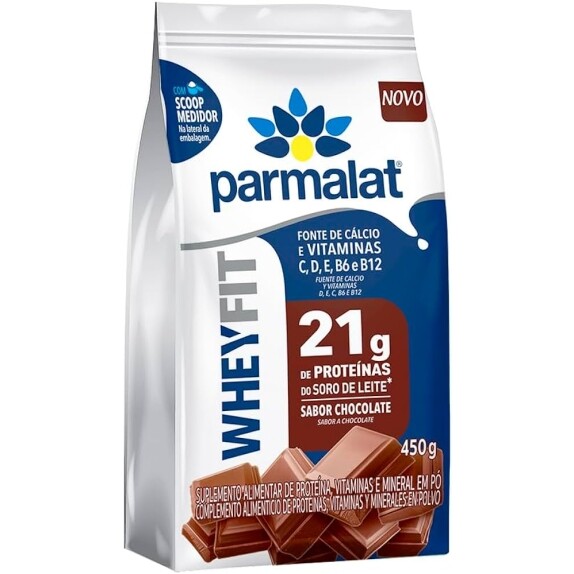 4 Pacotes Whey Protein em Pó WheyFit Parmalat - 450g