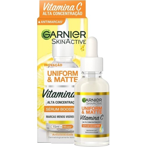 Sérum Facial Antimarcas Garnier Uniform & Matte Vitamina C 15ml