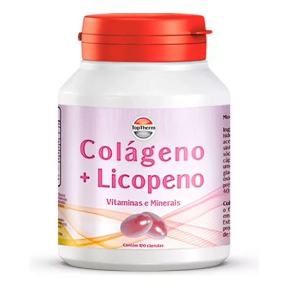 Colágeno + Licopeno 120 Cápsulas Toptherm Top Therm