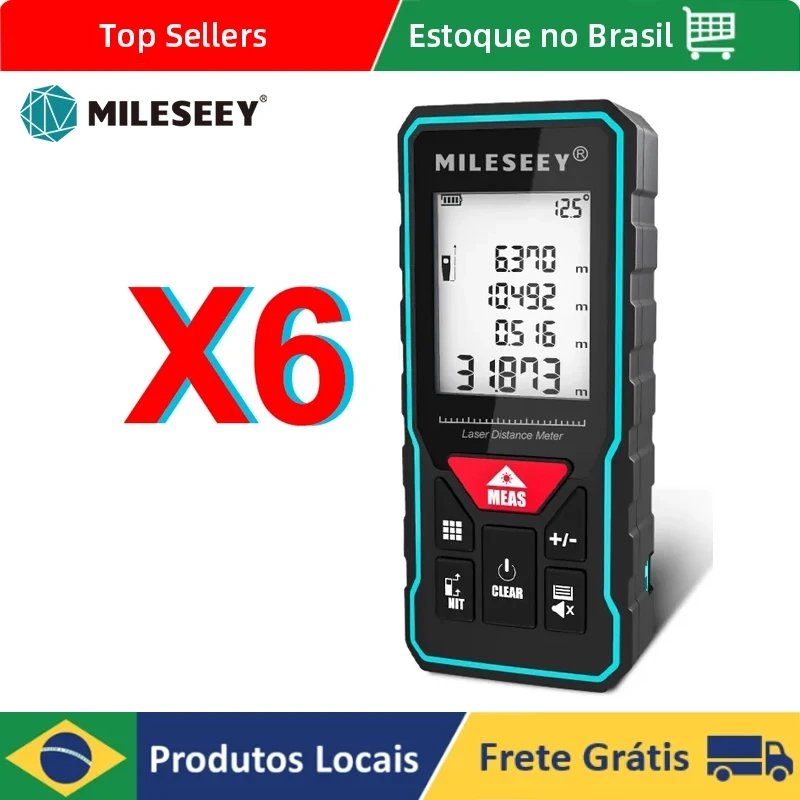 Mileseey Digital Laser Rangefinder distância medidor fita métrica X5