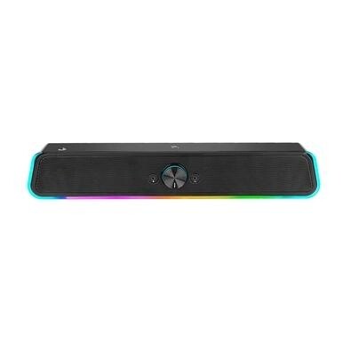 Caixa de Som Gamer Rise Mode Aura Sound S4 RGB Rainbow 3W*2 Preto - RM-SP-04-RGB
