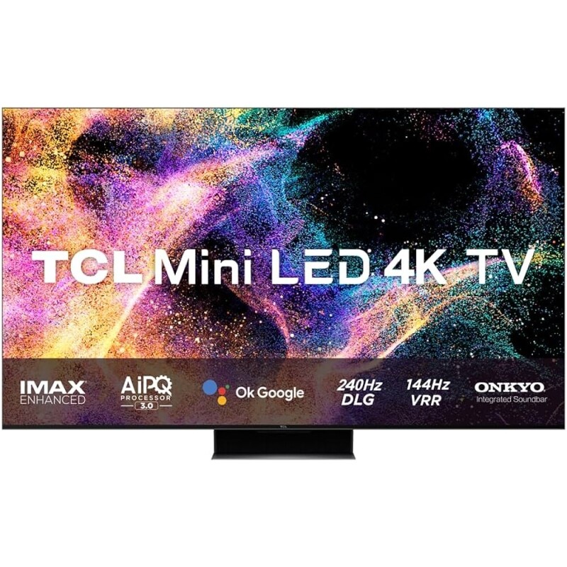 Smart TV TCL 75" QLED Mini LED 4K UHD Google TV Dolby Vision IQ - 75C845