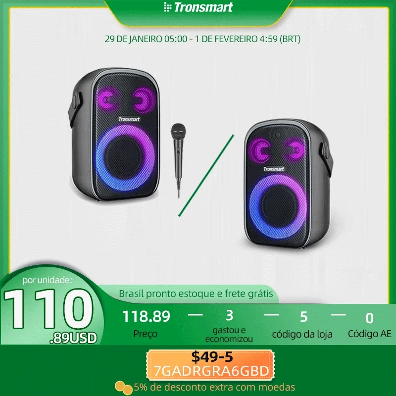 Caixa de Som Tronsmart Halo 100 Bluetooth 60W