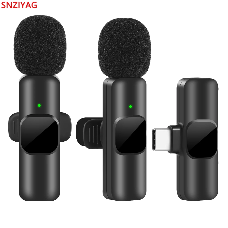 Novo sem fio microfone de gravação de vídeo de áudio portátil mini microf