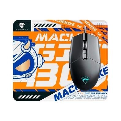 Kit Gamer Machenike Mouse M210 6400 DPI 6 botões Preto + Mousepad M210 - MAC-M210B-WW