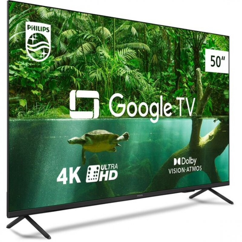 Smart TV Philips 50" UHD 4K LED Google TV - 50PUG7408/78