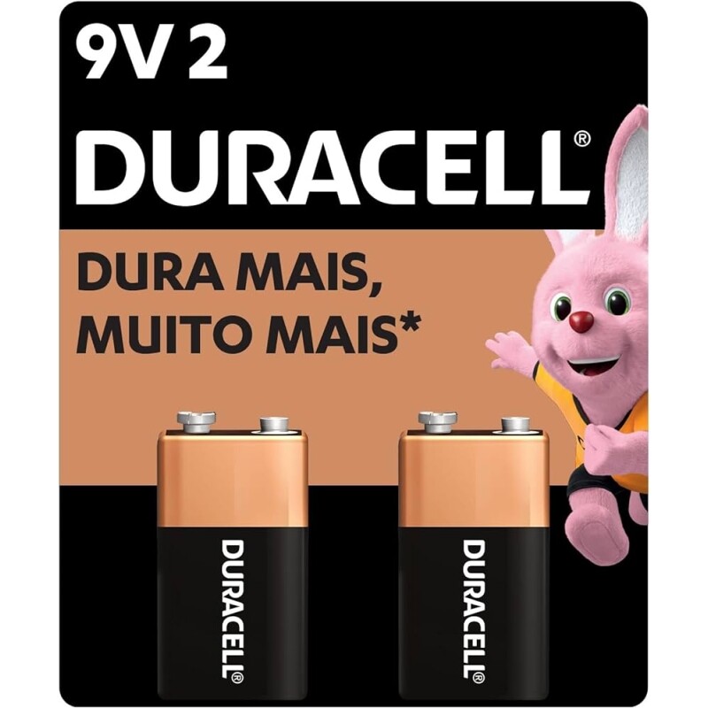 Bateria Duracell 9V Duracell - 2 Unidades