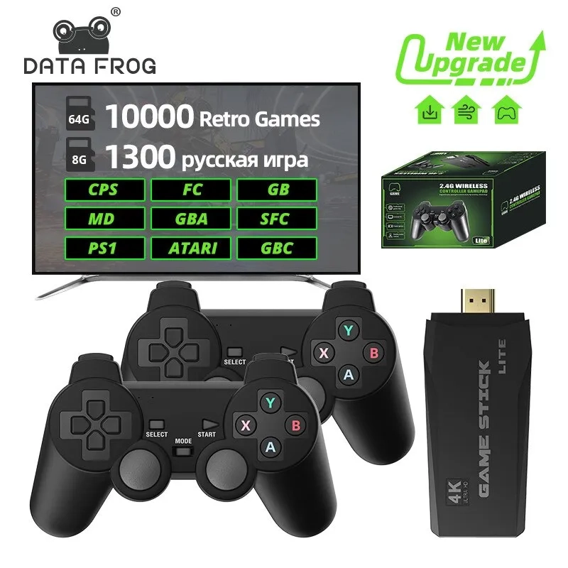 Console Retro 2.4G Data Frog Y3lite 32G 3000 Jogos