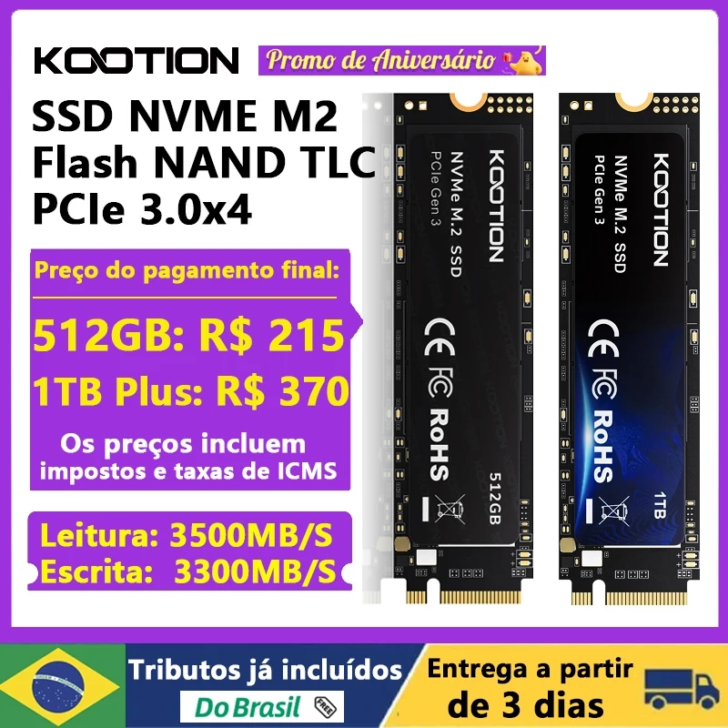 SSD Kootion X15 512GB M.2 NVMe
