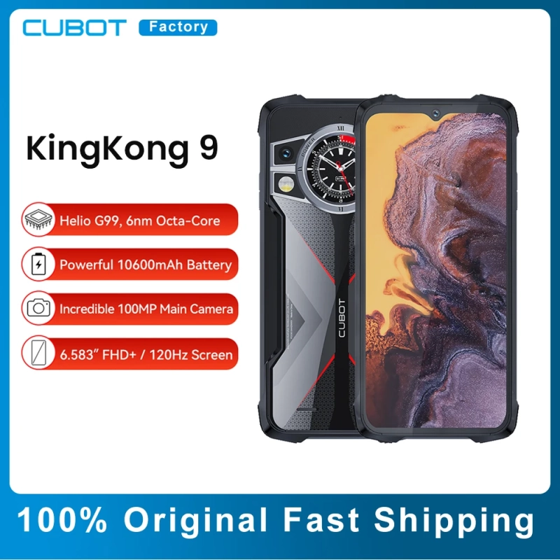 Smartphone Cubot KingKong 9 256GB 12GB NFC Tela 6.583" 120hz