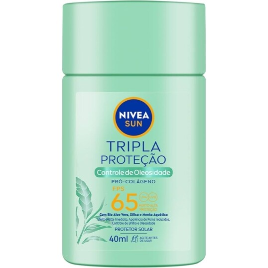 Protetor Solar Nivea Sun Fluido Facial Tripla Proteção Controle de Oleosidade Fps 65 - 40ml