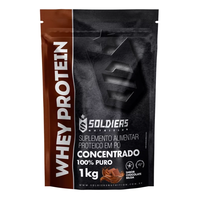 Whey Protein Concentrado 1kg Importado - Soldiers Nutrition