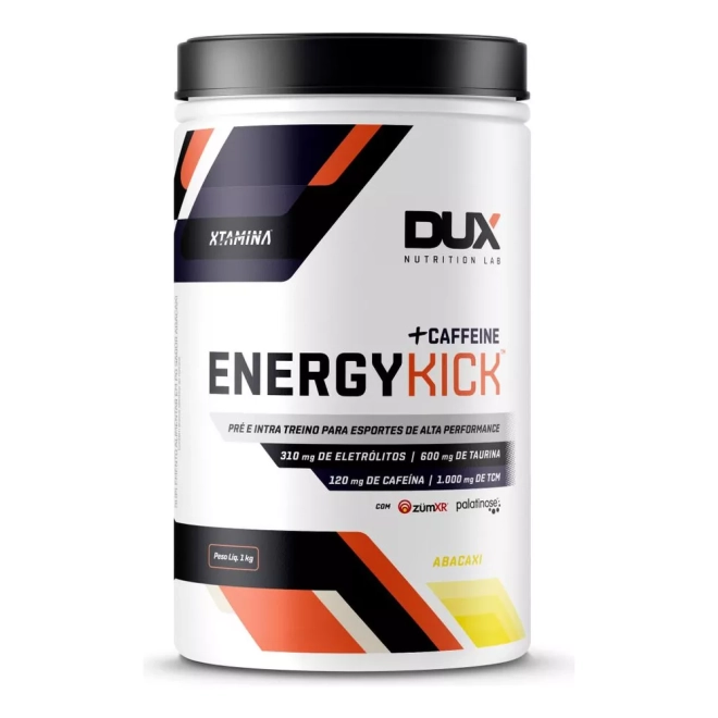Energykick Caffeine Pote 1Kg Dux Nutrition Sabor Abacaxi