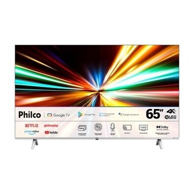 Smart TV LED 65" 4K Philco Android TV Dolby Audio HDR e Processador Quad-core - PTV65G3BGTSSBL