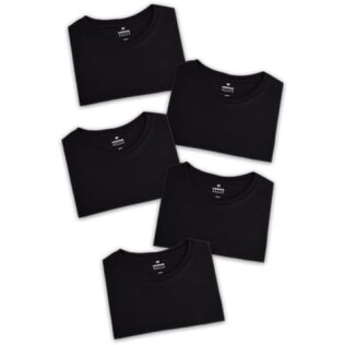 Kit Com 5 Camisetas Masculinas Básicas Branco Tam XG