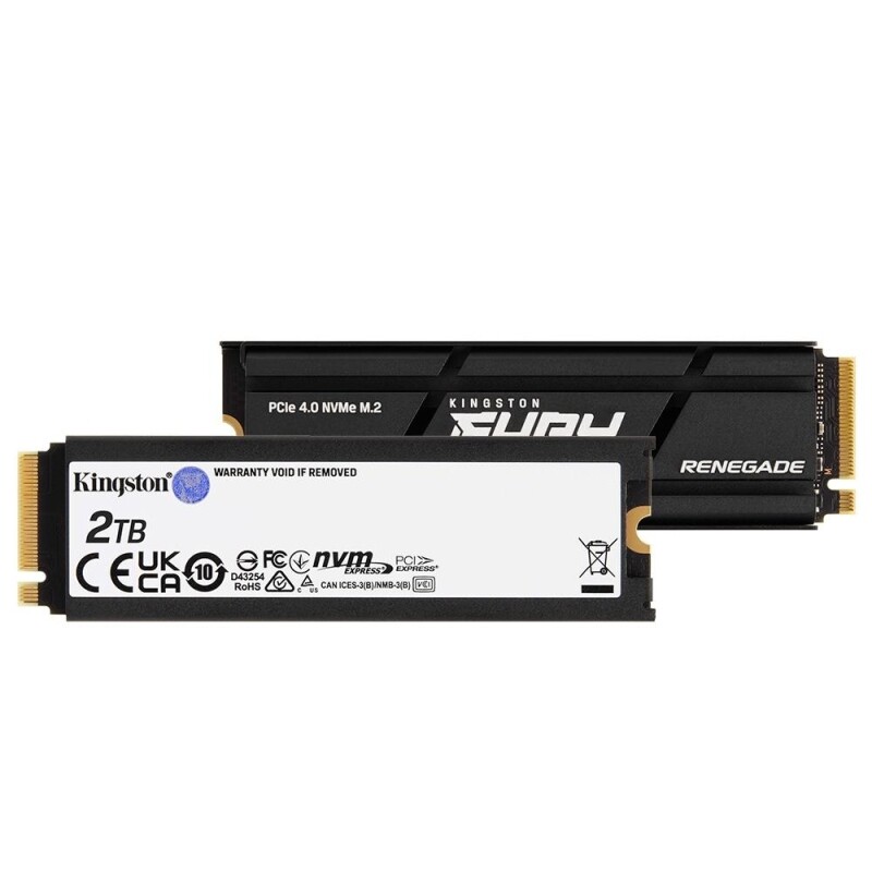 SSD 2TB Kingston Fury Renegade com Dissipador PCIe 4.0 NVMe M.2 Gen4x4 - SFYRDK/2000G