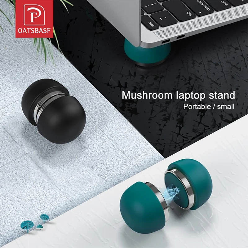 Suporte Cogumelo para Notebook Oatsbasf-Dobrável Mini Cooler Stand