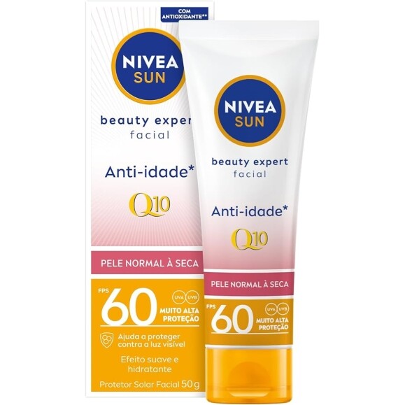 Protetor Solar Facial NIVEA SUN Beauty Expert Pele Normal a Seca FPS 60 - 50g