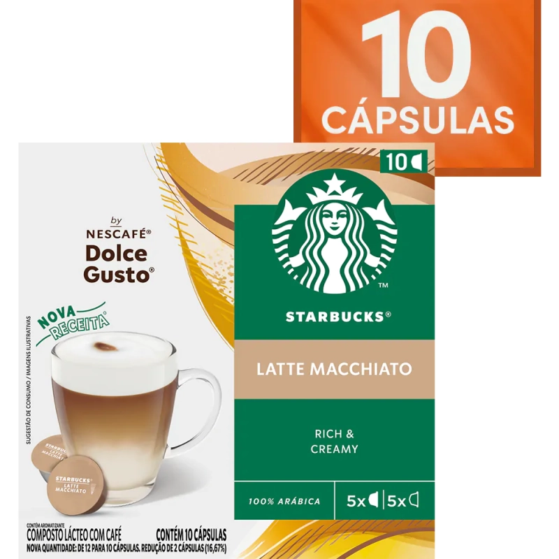 Cápsula Starbucks Latte Macchiato - 10 Unidades