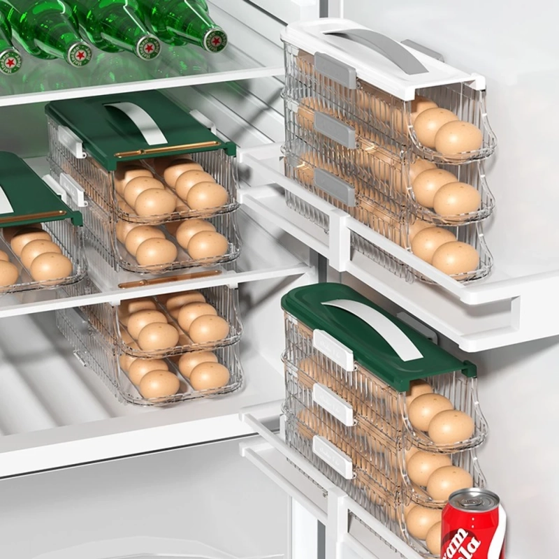 Organizador de Ovos no Refrigerador Tipo da Gaveta