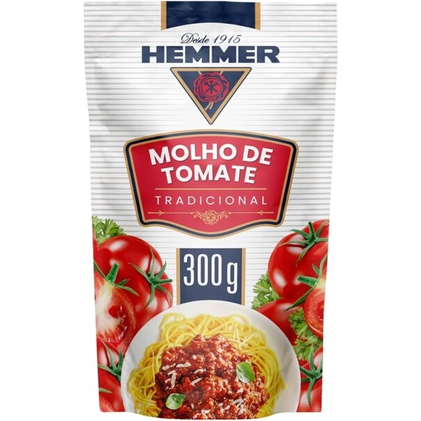 10 Unidades Molho de Tomate Hemmer Tradicional 300g
