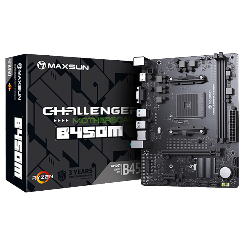 Placa Mãe MAXSUN B450M MS-Challenger Chipset B450 AMD AM4 mATX DDR4