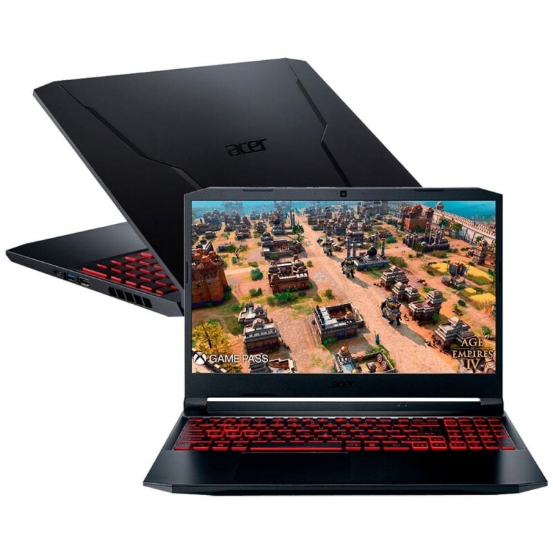 Notebook Gamer Acer Nitro 5 i5-11400H 8GB 256GB SSD GTX 1650 Tela 15.6'' FHD 144Hz W11 - AN515-57-579B
