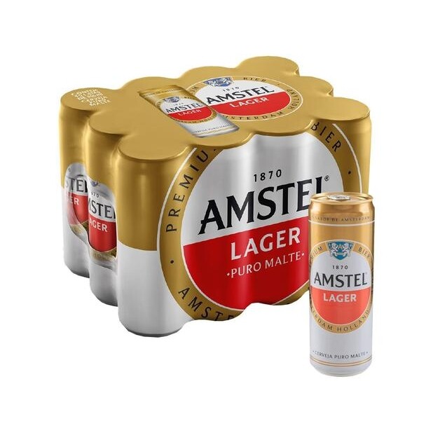 Cerveja Amstel Lager Puro Malte 12 Unidades