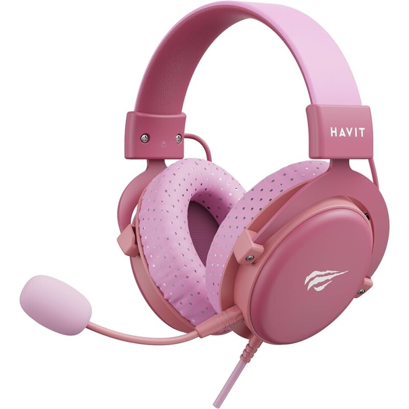 Fone De Ouvido Gamer Headset Havit H2015D Pc/Xbox/Ps4/Ps5 - Pink