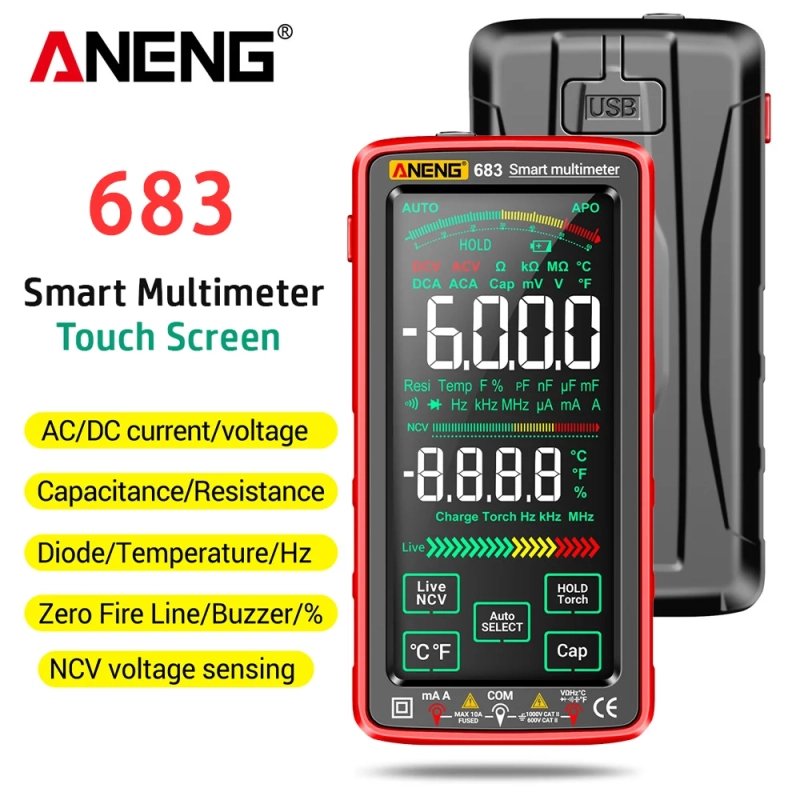 Multímetro 683 ANENG Smart Touch 6000 Contagens