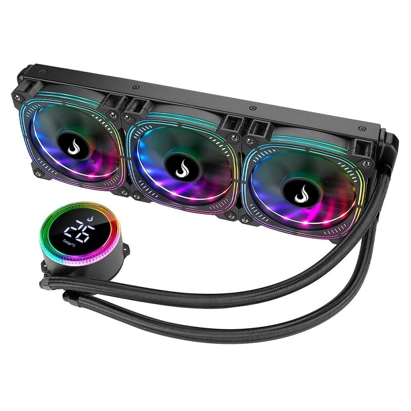 Water Cooler Rise Mode Aura Ice Black ARGB 360mm AMD/Intel - RM-WAIB-06-ARGB