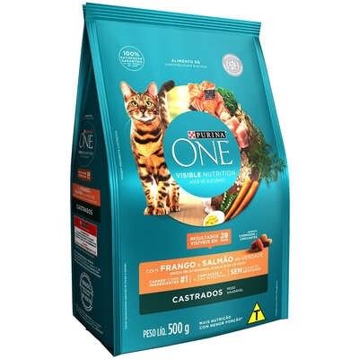 Ração Seca Nestlé Purina One Frango e Carne para Gatos Castrados - 7.5kg