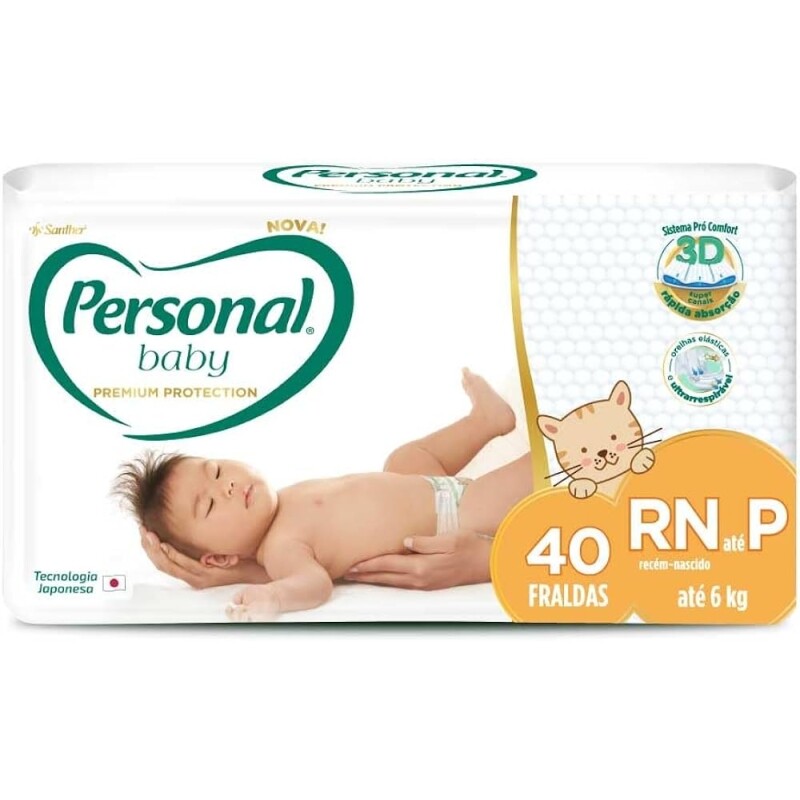 Personal Fralda Baby Premium Protection Tam P - 40 Unidades