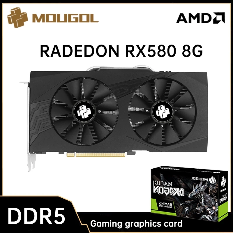 Placa de Vídeo Mougo AMD Radeon RX580 8G