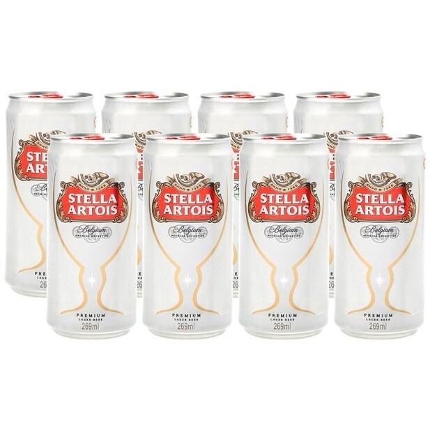 Cerveja Stella Artois Puro Malte 269ml - 8 Unidades