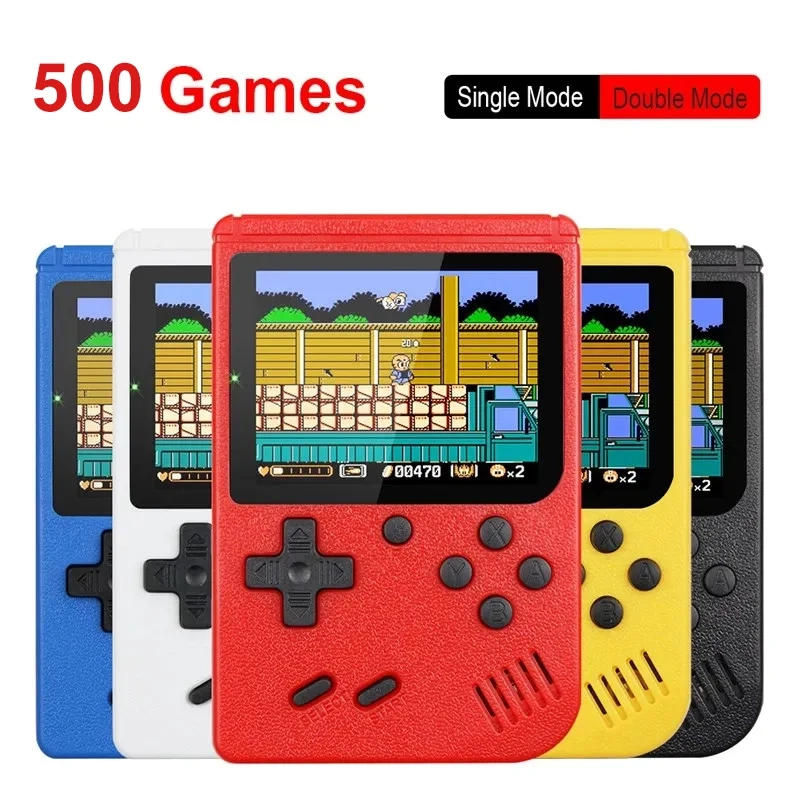 Mini Console de Videogame Retrô Portátil 8bits - 500 Jogos Tela 2.6"