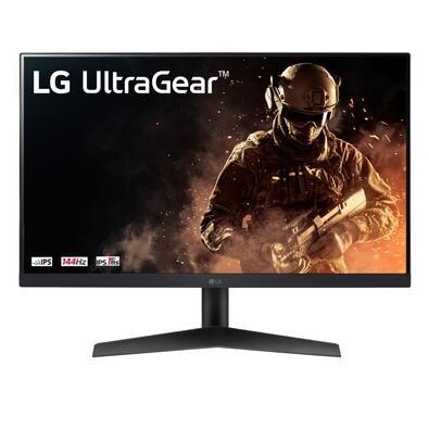 Monitor Gamer LG Ultragear 23.8 Polegadas Full HD HDR 144hz 1ms IPS Freesync HDMI DP Preto - 24GN60R-B