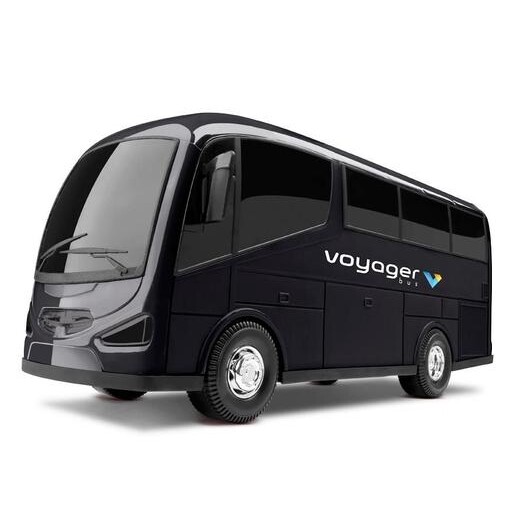 Ônibus Voyager Bus Preto - Brinquedo Plástico - Roma