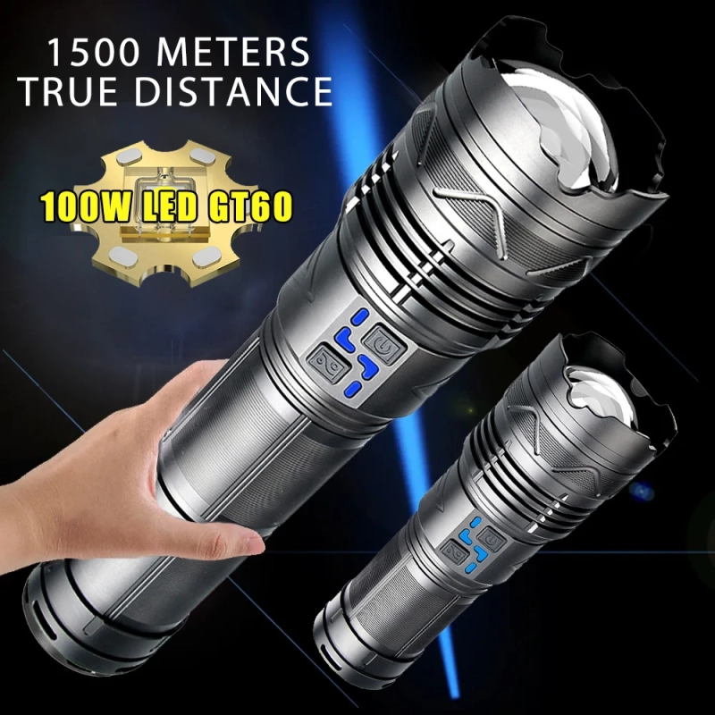 Lanterna LED Alta Potência Recarregável 100W G501
