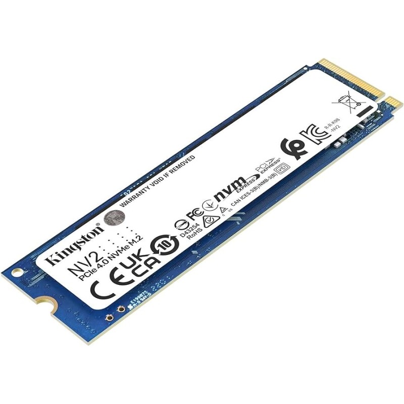 SSD 500GB Kingston NV2 M.2 2280 PCIe NVMe Leitura: 3500 MB/s e Gravação: 2100 MB/s - SNV2S/500G